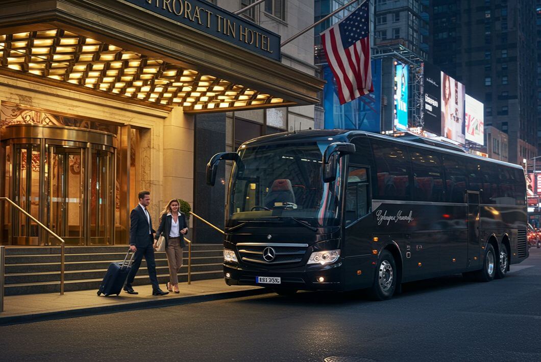 Manhattan Bus Rental from the NYC Airports