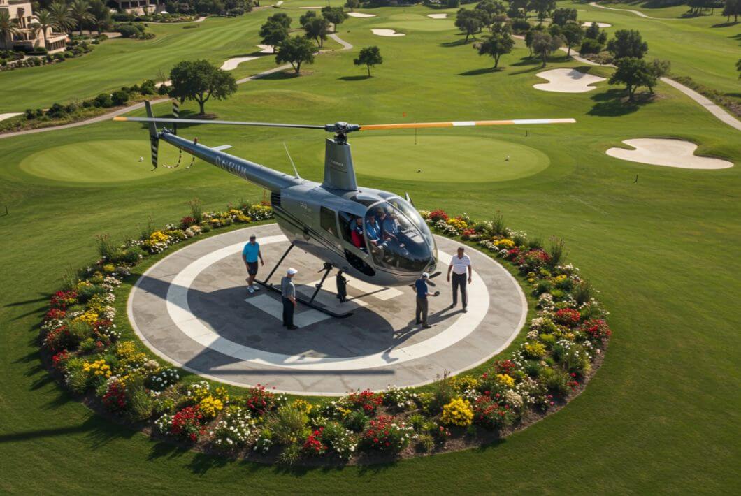 Luxury Golf Transfer Service with a Private Helicopter
